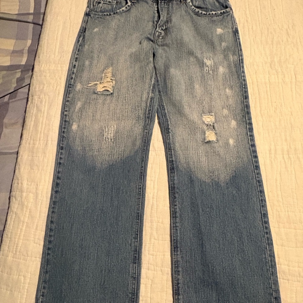 Men's Parts Brand 34/30 Distressed Blue Jeans